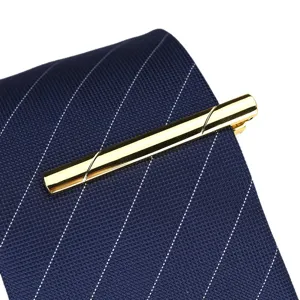 Pince à cravate dorée pour homme accessoire de cravate en métal mode élégante