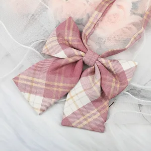 Japanese JK uniform plaid bow tie collar accessory for school shirts and sailor suits elegant.