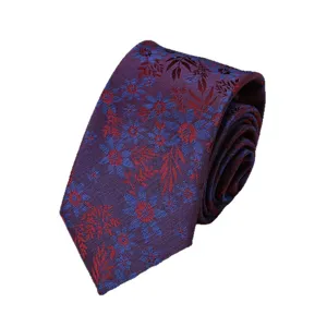 Men women retro floral woven tie 8cm business wedding formal wear necktie accessory