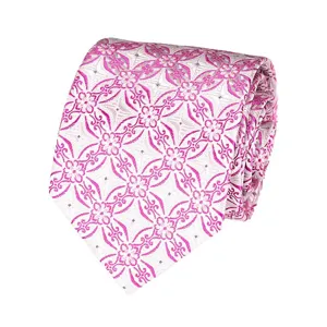 Men's classic floral patterned business necktie for wedding and formal wear events.