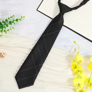 Japanese JK style plaid pre-tied short necktie for school uniform student daily wear