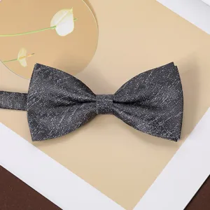 Men business retro bow tie jacquard double layer striped wedding suit shirt bow tie accessory