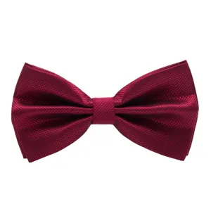 Bordeauxrode heren vlinderdas voor bruiloft formele zakenpak elegante mooie halsstrik