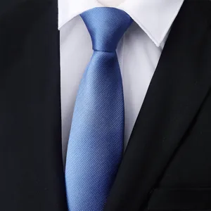 Detailed view of classic men blue business formal tie, elegant texture for professional wear.
