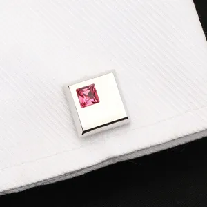 Boutons de manchette carres en cristal pour homme chemise d'affaires accessoires elegants chic