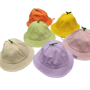 Carino cappello da pescatore per bambini con germoglio sole protezione colorato