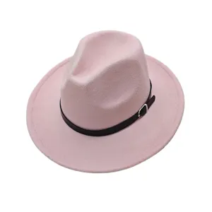 Roze vilt hoed western cowboy hoed zomer zonbescherming buiten reizen mode accessoire stijl