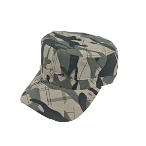 Casquette plate camouflage pour hommes, chapeau de cadet de protection solaire, loisirs.