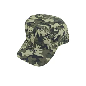 Casquette militaire camouflage plate pour hommes, protection solaire extérieure, style décontracté.