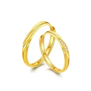 Minimalist Copper Mobius Open Ring For Women Men Geometric Bowknot Rhinestone Adjustable Couples Band Ring Fashion Jewelry Gift
