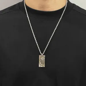 Herren vintage löwe halskette retro thai silber anhänger trendige kette tolle geschenk