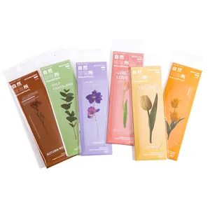 Momo transparent PET botanical bookmarks set, aesthetic ins style stationery for reading.