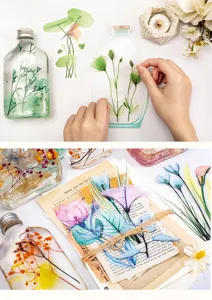 Blume des Lebens PET Blumen Sticker Set, frische Tagebuch DIY dekorative Aufkleber.