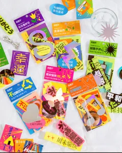 Phone case decorative cards and holographic stickers set, ins style DIY material paper.