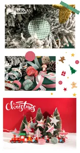 Weihnachten Washi Tape Set dekorative Maskierungssticker für Tagebuch Basteln 8 Rollen