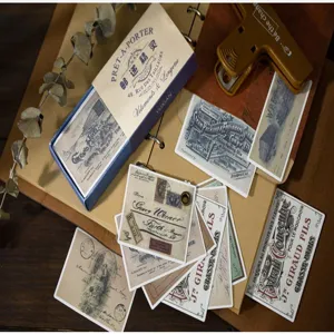 Vintage stationery sticker doos retro scrapbooking decoratieve materialen voor dagboek DIY