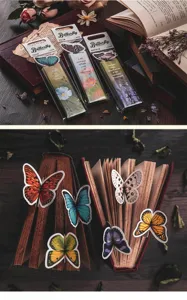 3D butterfly bookmark retro aesthetic reading page clip decorative stationery gift card set