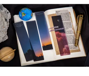 Série d'itinérance cosmique en PET givré transparent, design esthétique de nuit étoilée