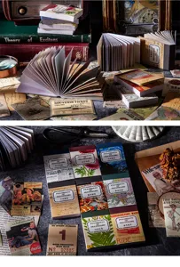 Vintage pocket sticker book set for DIY journaling and scrapbooking, old dreams fragments series.