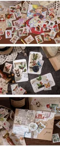 Vintage Briefmarken Aufkleber dekorative Schreibwaren Set für DIY Tagebuch Basteln