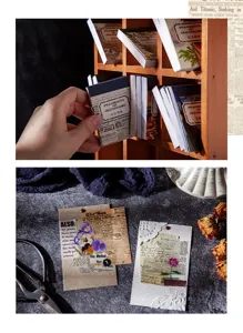 Vintage pocket sticker memo book DIY decorative journaling material scrapbooking supply 8 styles