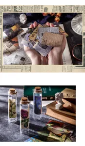 Vintage material paper sticker details, retro aesthetic journaling scrapbooking supplies.