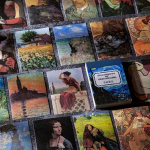 Vintage art sticker book featuring classic masterpieces for DIY journaling and decoration.