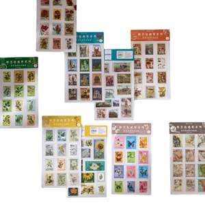 Memo postzegel collectie PVC transfer stickers vintage DIY decoratieve sticker set voor journal