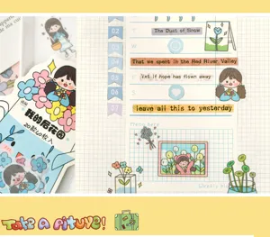 Süße Cartoon-Mädchen Washi Sticker Pack für DIY Tagebuch, Scrapbooking und Dekoration.