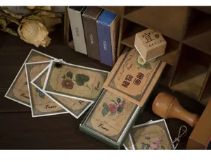 Vintage botanische thema doos sticker set, creatieve kunst dagboek DIY decoratieve benodigdheden.