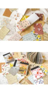 Vintage Scrapbook Paper Pad Set DIY Journal Decorative Stationery Craft Paper Supplies