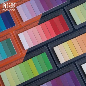 Notes Autocollantes en Papier Washi Couleur de Style Japonais Avec Règle d'Index Marque-Page Dégradé Translucide pour Journal Scrapbooking École Bureau Papeterie