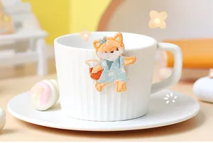 Joli patch brodé d'animaux de dessin animé autocollant en tissu DIY pour vêtements