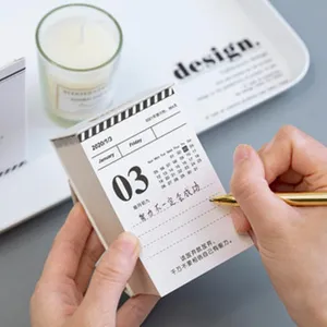 Mini desk calendar memo pad ins style daily tear-off planner office stationery supplies.
