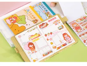 Cute sticker book set marshmallow series aesthetic bullet journal decorative material stationery.