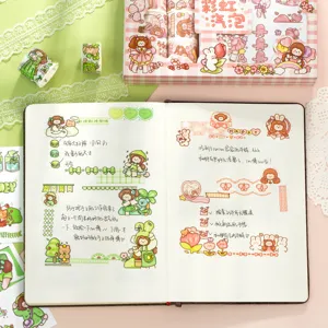 Set regalo nastro Washi carino Yuxian e adesivi per diario, scrapbooking e fai da te.