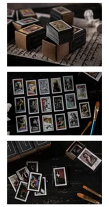 Vintage famous painting stamp memo cards, art journaling scrapbooking material set 8 styles