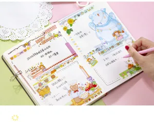 Detailansicht des Obst-Märchen-Serien Tagebuch DIY Aufkleber und Washi-Tape Sets.
