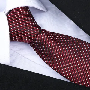 Cravatta in Seta da Uomo Classica Business Matrimonio A Righe Jacquard Cravatta Abito Formale Accessorio Moda