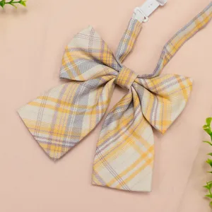 Japanese style JK plaid bow tie for school uniform women cute necktie collar accessory