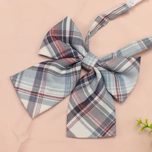 Japanese style plaid JK bow tie collar flower sweet school uniform shirt bowknot accessory