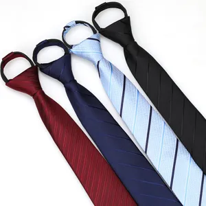 Close-up detail of zipper neckties in various colors, highlighting fabric texture and neat knot.