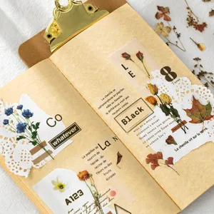 PET stickers botanical specimen plant journal DIY decorative material stickers 6 sheets 6 styles