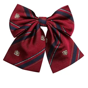 JK Japanese style red navy plaid bow tie collar ribbon school uniform shirt accessory