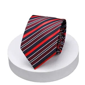 Mens striped necktie 8.5cm wide classic business formal wear wedding professional tie