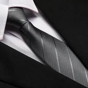 Men Women Business Formal Zipper Necktie Blue Burgundy Stripe Jacquard Suit Neck Tie Professional Wedding Party