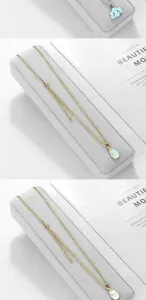 Cute cartoon cloud milk bottle pendant necklace gold clavicle chain fashion jewelry