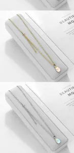 Cute cartoon milk bottle pendant necklace adjustable clavicle chain jewelry set for women
