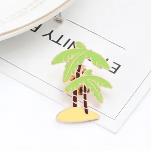 Spilla spilla palma smaltata, simpatico badge isola tropicale per vestiti, cappelli e borse.