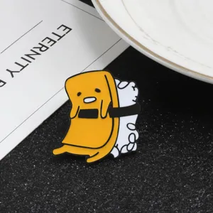 Süßes Gudetama Sushi Emaillierte Nadel Legierung Brosche Cartoon Kleidung Geschenk